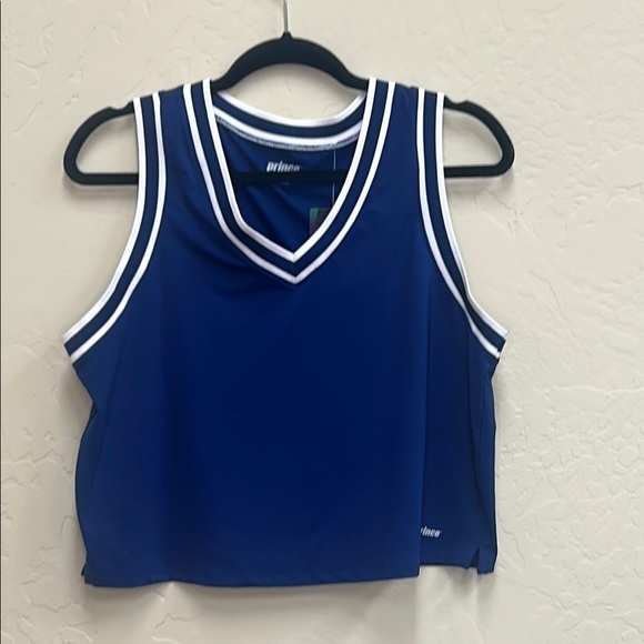 Prince Tops - Prince Blue Tank Top with White Trim
